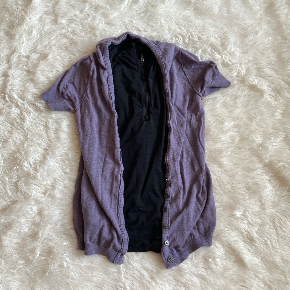 Banana Republic Purple short-sleeves cardigan